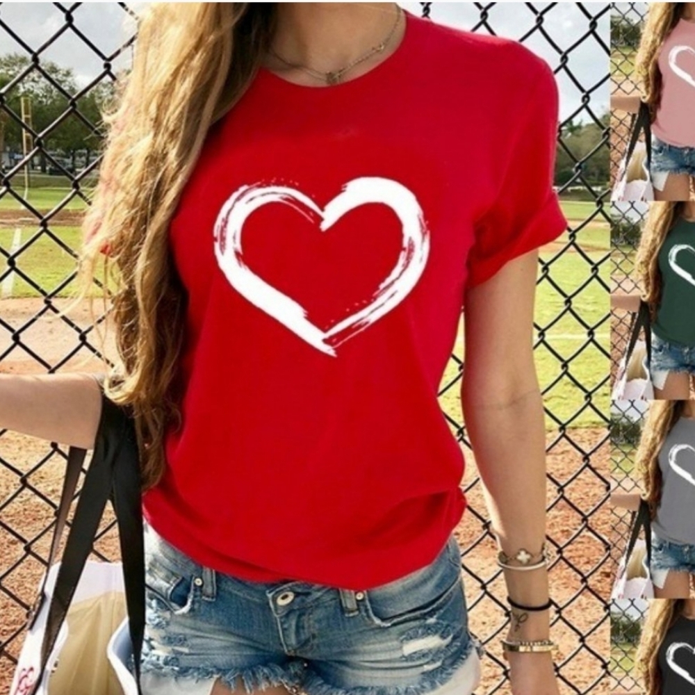 Classic Red HEART Graphic Tee
